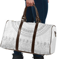 Niue White Sunday Travel Bag Tapu Fanau Ia Puakenikeni Hiapo Pattern LT14 - Polynesian Pride