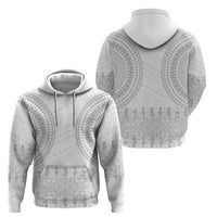 Niue White Sunday Zip Hoodie Tapu Fanau Ia Puakenikeni Hiapo Pattern LT14 - Polynesian Pride