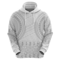 Niue White Sunday Zip Hoodie Tapu Fanau Ia Puakenikeni Hiapo Pattern LT14 - Polynesian Pride