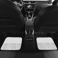 Niue White Sunday Car Mats Half Hiapo Pattern Vibes - Polynesian Pride