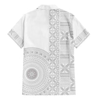 Niue White Sunday Family Matching Mermaid Dress and Hawaiian Shirt Half Hiapo Pattern Vibes LT14 - Polynesian Pride
