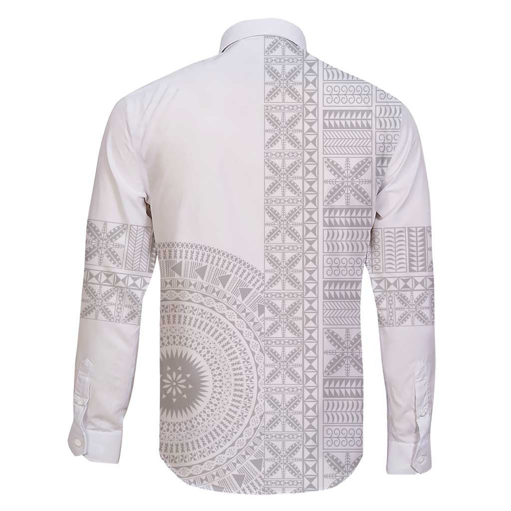 Niue White Sunday Family Matching Short Sleeve Bodycon Dress and Hawaiian Shirt Half Hiapo Pattern Vibes LT14 - Polynesian Pride
