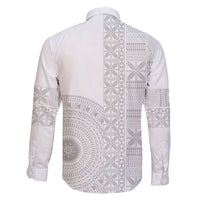 Niue White Sunday Family Matching Summer Maxi Dress and Hawaiian Shirt Half Hiapo Pattern Vibes LT14 - Polynesian Pride