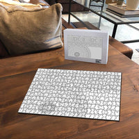 Niue White Sunday Puzzle Half Hiapo Pattern Vibes - Polynesian Pride