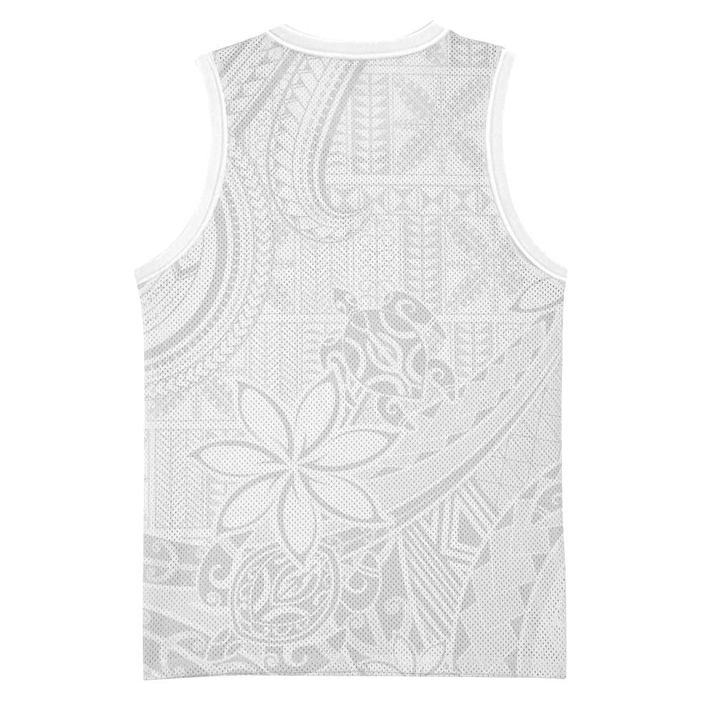 Tapu Fanau Ia Niue Basketball Jersey Happy White Sunday Unique Hiapo LT14 - Polynesian Pride