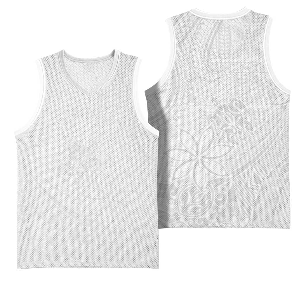 Tapu Fanau Ia Niue Basketball Jersey Happy White Sunday Unique Hiapo LT14 - Polynesian Pride