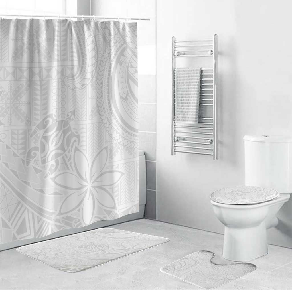 Tapu Fanau Ia Niue Bathroom Set Happy White Sunday Unique Hiapo - Polynesian Pride