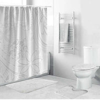 Tapu Fanau Ia Niue Bathroom Set Happy White Sunday Unique Hiapo - Polynesian Pride