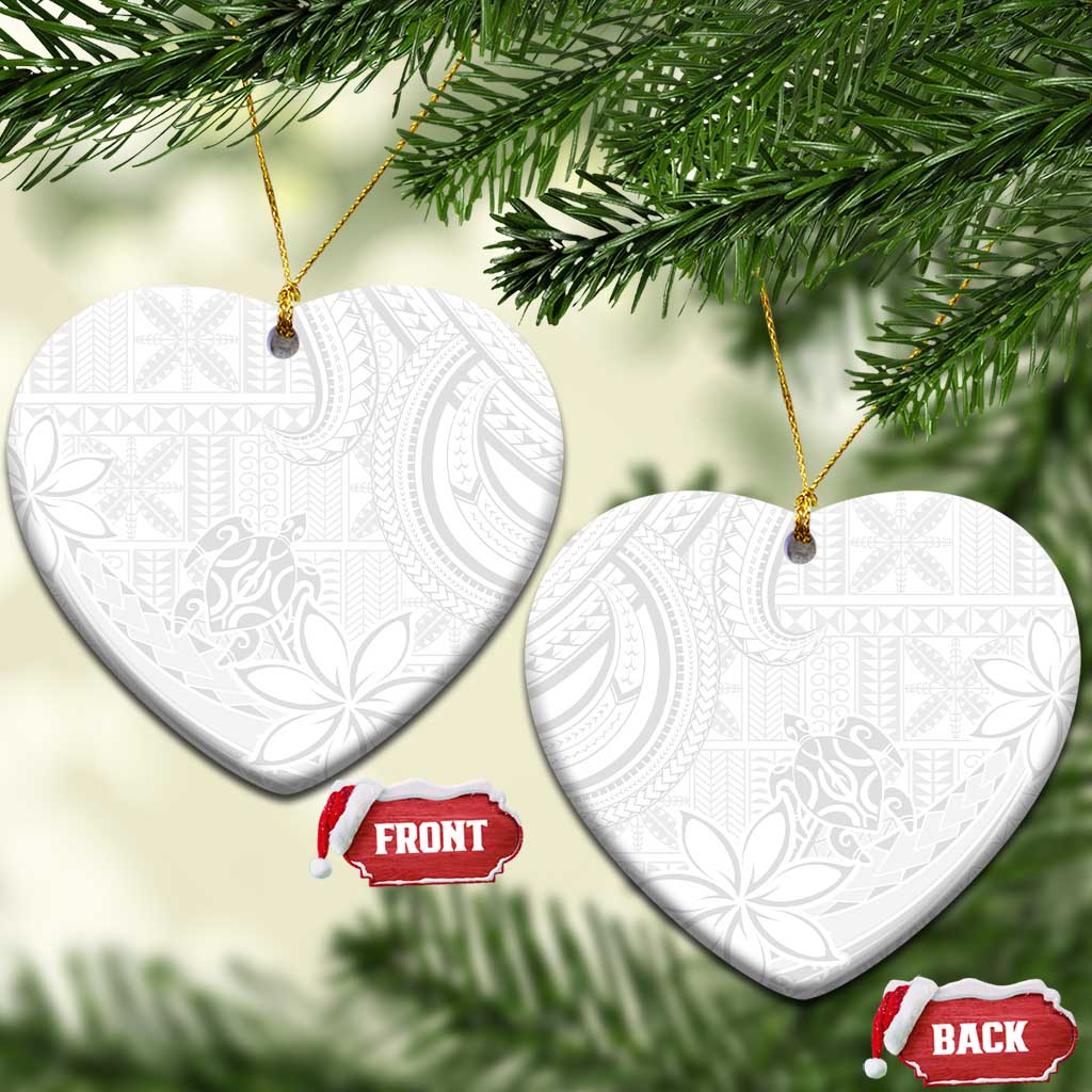 Tapu Fanau Ia Niue Ceramic Ornament Happy White Sunday Unique Hiapo - Polynesian Pride