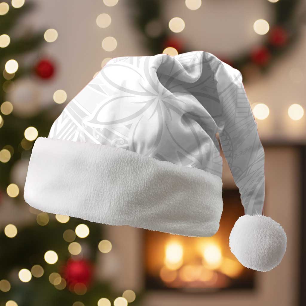 Tapu Fanau Ia Niue Christmas Santa Hat Happy White Sunday Unique Hiapo LT14 Without Fur White - Polynesian Pride