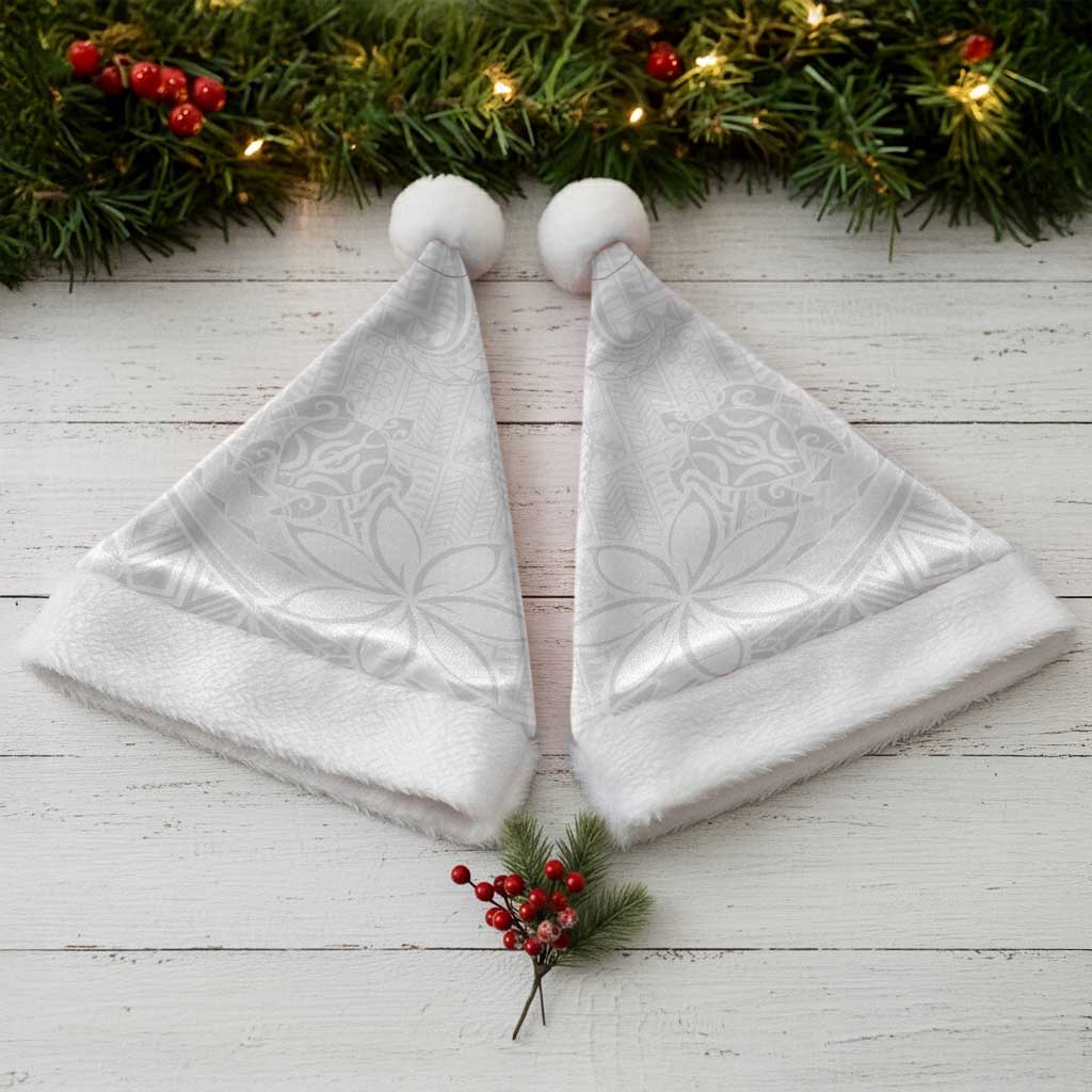 Tapu Fanau Ia Niue Christmas Santa Hat Happy White Sunday Unique Hiapo LT14 - Polynesian Pride