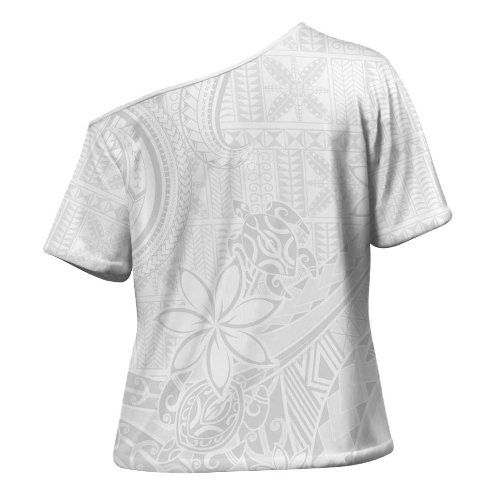 Tapu Fanau Ia Niue Cross Shoulder Shirt Happy White Sunday Unique Hiapo LT14 - Polynesian Pride