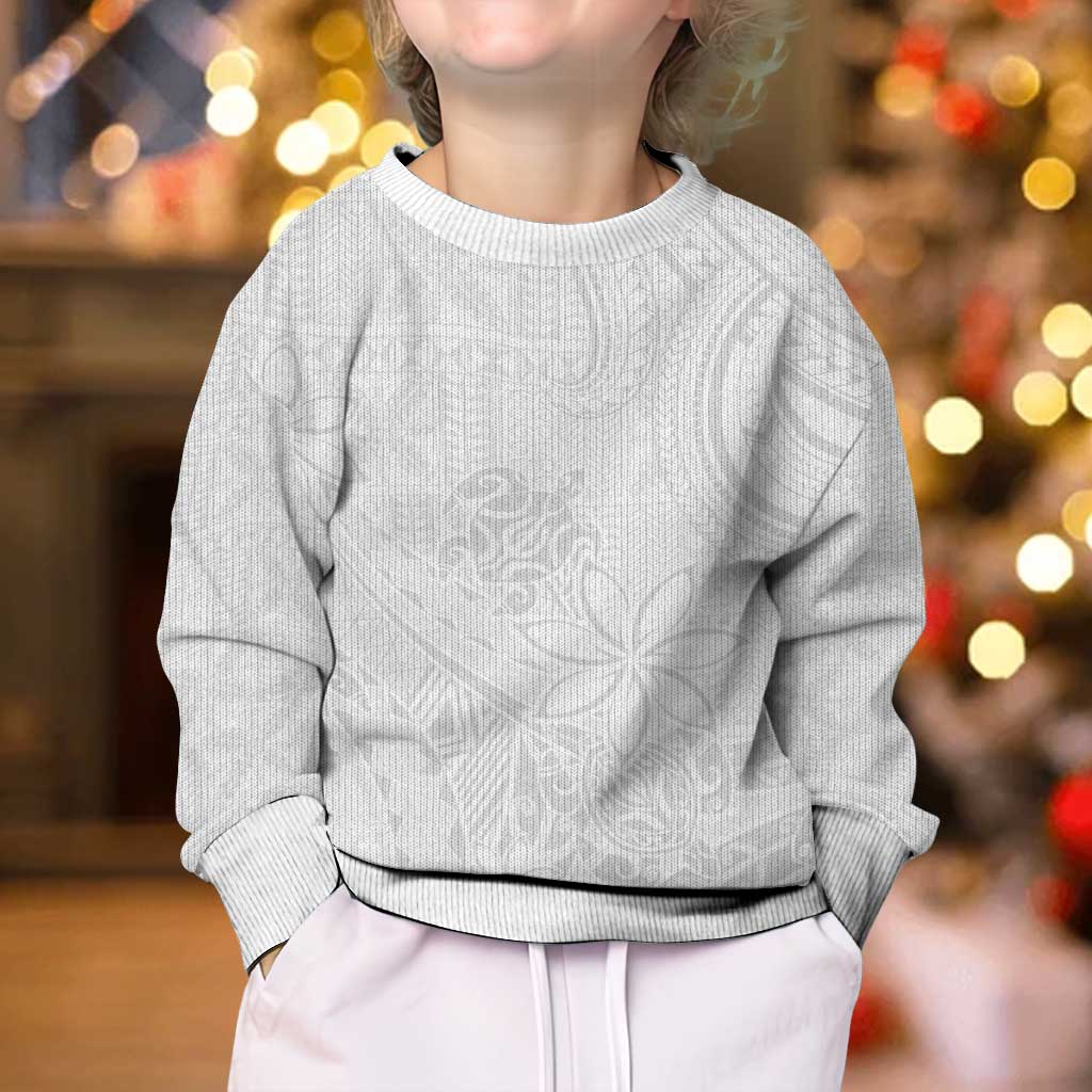 Tapu Fanau Ia Niue Kid Ugly Christmas Sweater Happy White Sunday Unique Hiapo LT14 - Polynesian Pride