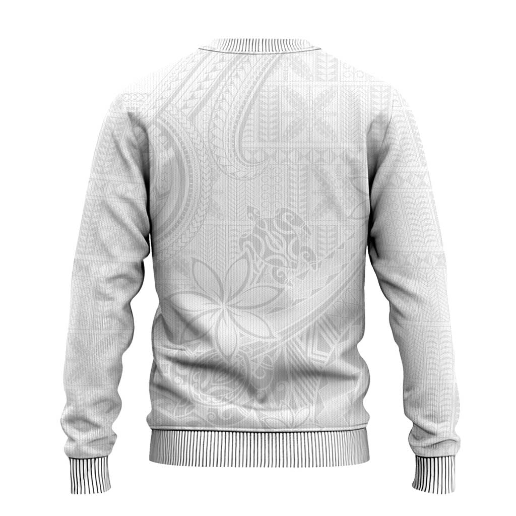 Tapu Fanau Ia Niue Ugly Christmas Sweater Happy White Sunday Unique Hiapo LT14 - Polynesian Pride