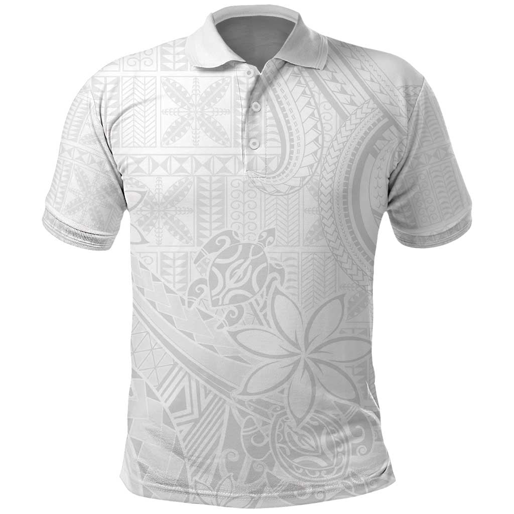 Tapu Fanau Ia Niue Polo Shirt Happy White Sunday Unique Hiapo LT14 White - Polynesian Pride