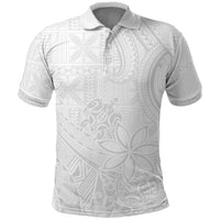 Tapu Fanau Ia Niue Polo Shirt Happy White Sunday Unique Hiapo LT14 White - Polynesian Pride