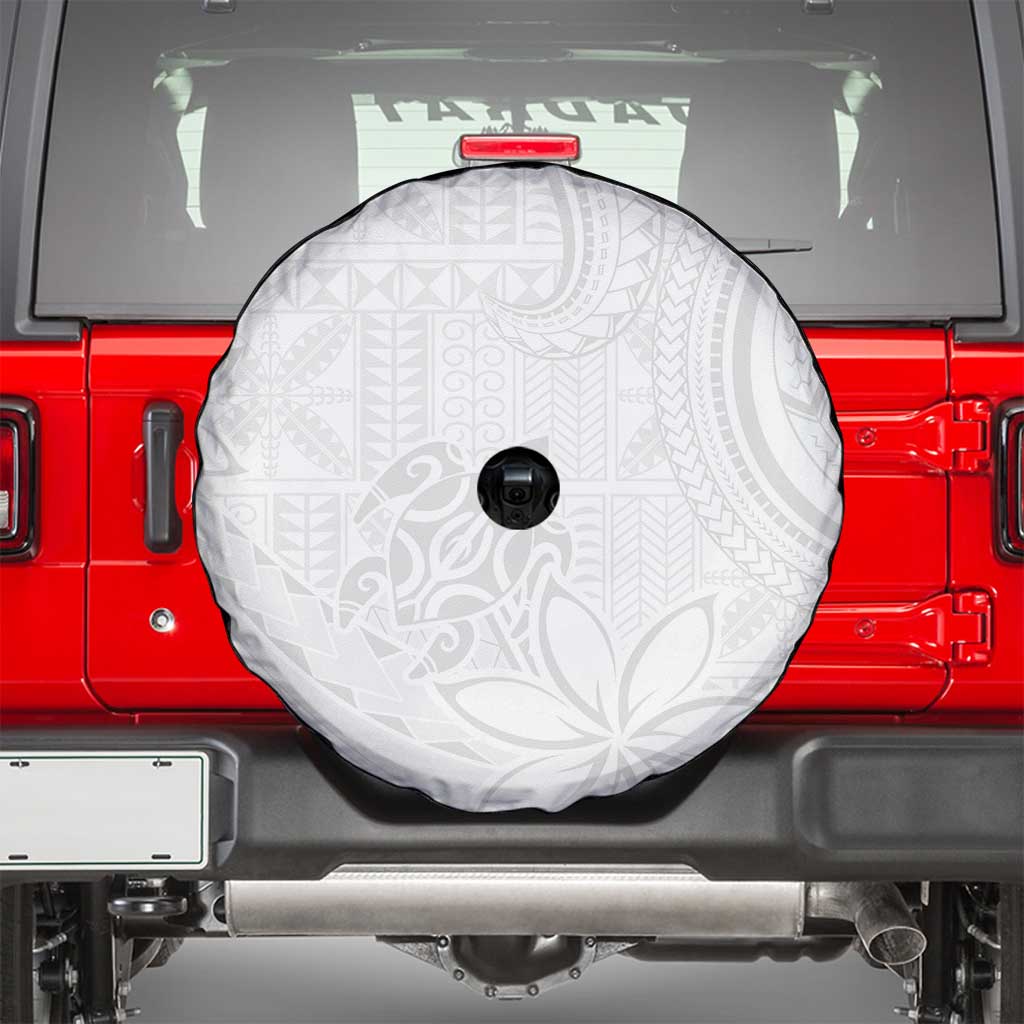 Tapu Fanau Ia Niue Spare Tire Cover Happy White Sunday Unique Hiapo LT14 - Polynesian Pride