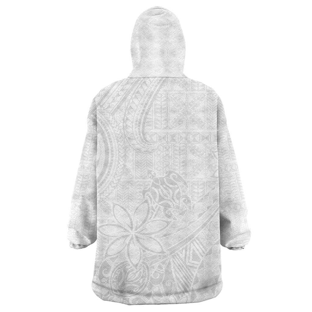Tapu Fanau Ia Niue Wearable Blanket Hoodie Happy White Sunday Unique Hiapo LT14 - Polynesian Pride