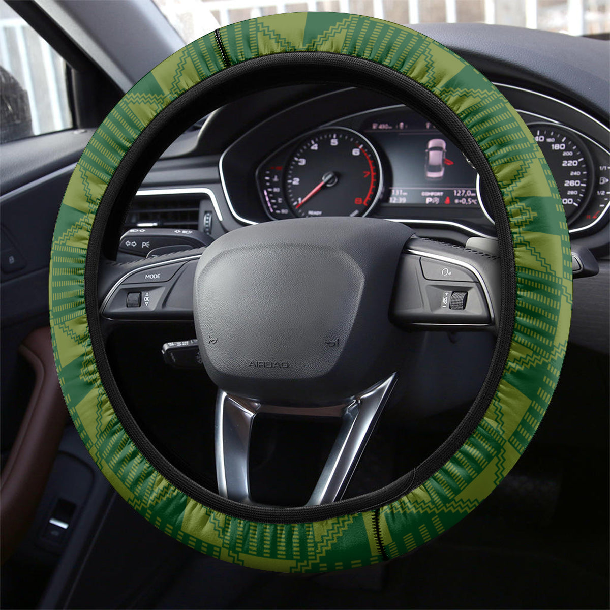 New Zealand and South Africa Rugby Steering Wheel Cover 2023 World Cup Final All Black Springboks Together LT14 - Polynesian Pride