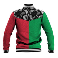 Vanuatu Cowboy Baseball Jacket Cowboy Symbols Split Stylized - Polynesian Pride