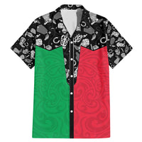 Vanuatu Cowboy Family Matching Mermaid Dress and Hawaiian Shirt Cowboy Symbols Split Stylized LT14 Dad's Shirt - Short Sleeve Green - Polynesian Pride
