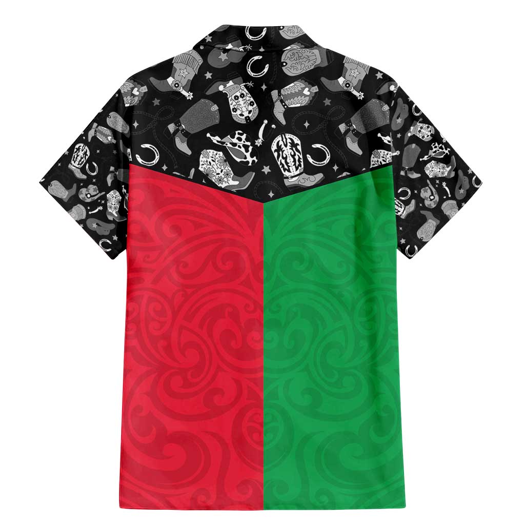 Vanuatu Cowboy Family Matching Mermaid Dress and Hawaiian Shirt Cowboy Symbols Split Stylized LT14 - Polynesian Pride
