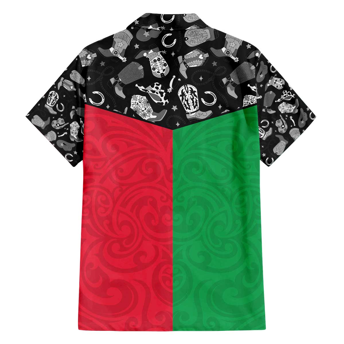 Vanuatu Cowboy Family Matching Off The Shoulder Long Sleeve Dress and Hawaiian Shirt Cowboy Symbols Split Stylized LT14 - Polynesian Pride