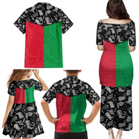 Vanuatu Cowboy Family Matching Puletasi and Hawaiian Shirt Cowboy Symbols Split Stylized - Polynesian Pride