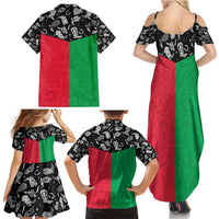 Vanuatu Cowboy Family Matching Summer Maxi Dress and Hawaiian Shirt Cowboy Symbols Split Stylized LT14 - Polynesian Pride