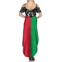 Vanuatu Cowboy Family Matching Summer Maxi Dress and Hawaiian Shirt Cowboy Symbols Split Stylized LT14 - Polynesian Pride
