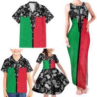 Vanuatu Cowboy Family Matching Tank Maxi Dress and Hawaiian Shirt Cowboy Symbols Split Stylized LT14 - Polynesian Pride