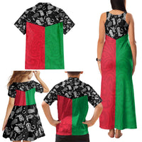 Vanuatu Cowboy Family Matching Tank Maxi Dress and Hawaiian Shirt Cowboy Symbols Split Stylized LT14 - Polynesian Pride