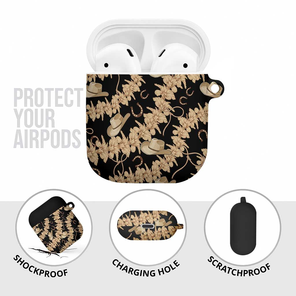 Vanuatu Cowboy AirPods Case Seamless Straw Hats Hibiscus LT14 - Polynesian Pride