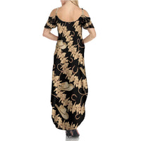 Vanuatu Cowboy Family Matching Summer Maxi Dress and Hawaiian Shirt Seamless Straw Hats Hibiscus LT14 - Polynesian Pride
