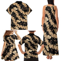 Vanuatu Cowboy Family Matching Tank Maxi Dress and Hawaiian Shirt Seamless Straw Hats Hibiscus LT14 - Polynesian Pride