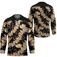 Vanuatu Cowboy Hockey Jersey Seamless Straw Hats Hibiscus - Polynesian Pride