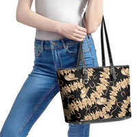 Vanuatu Cowboy Leather Tote Bag Seamless Straw Hats Hibiscus LT14 - Polynesian Pride