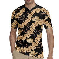 Vanuatu Cowboy Rugby Jersey Seamless Straw Hats Hibiscus LT14 - Polynesian Pride