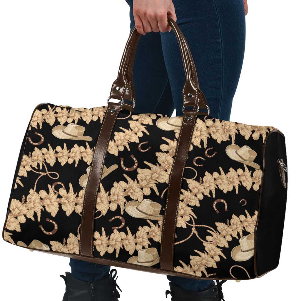 Vanuatu Cowboy Travel Bag Seamless Straw Hats Hibiscus - Polynesian Pride