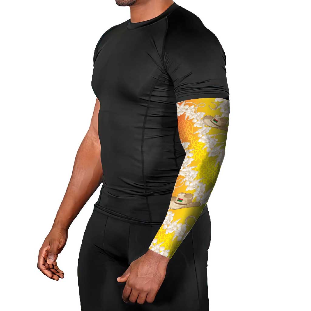 Vanuatu Cowboy Arm Sleeves Straw Hats Hibiscus With Sand Drawing LT14 - Polynesian Pride