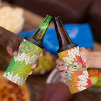 Vanuatu Cowboy 4 in 1 Can Cooler Tumbler Straw Hats Hibiscus With Sand Drawing - Polynesian Pride