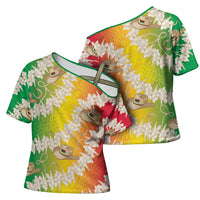 Vanuatu Cowboy Cross Shoulder Shirt Straw Hats Hibiscus With Sand Drawing - Polynesian Pride