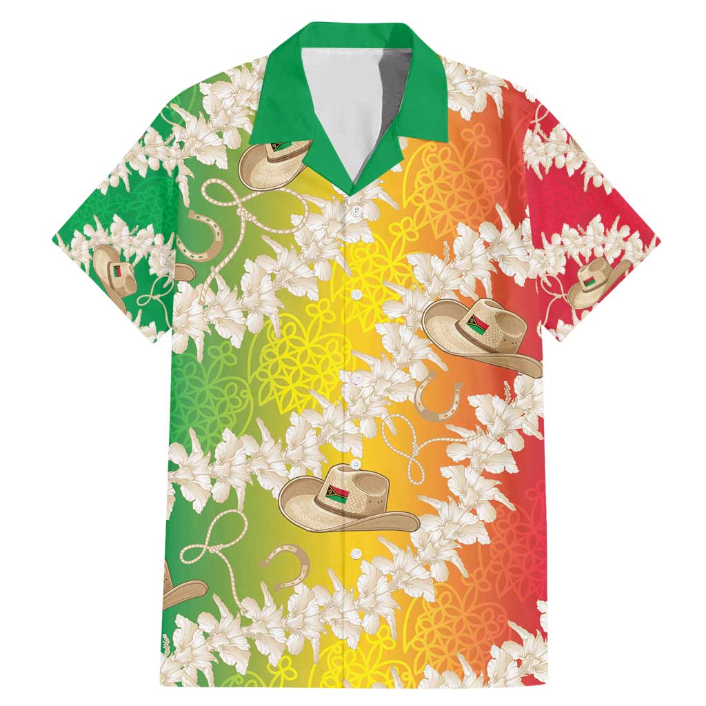 Vanuatu Cowboy Family Matching Mermaid Dress and Hawaiian Shirt Straw Hats Hibiscus With Sand Drawing LT14 Dad's Shirt - Short Sleeve Reggae - Polynesian Pride