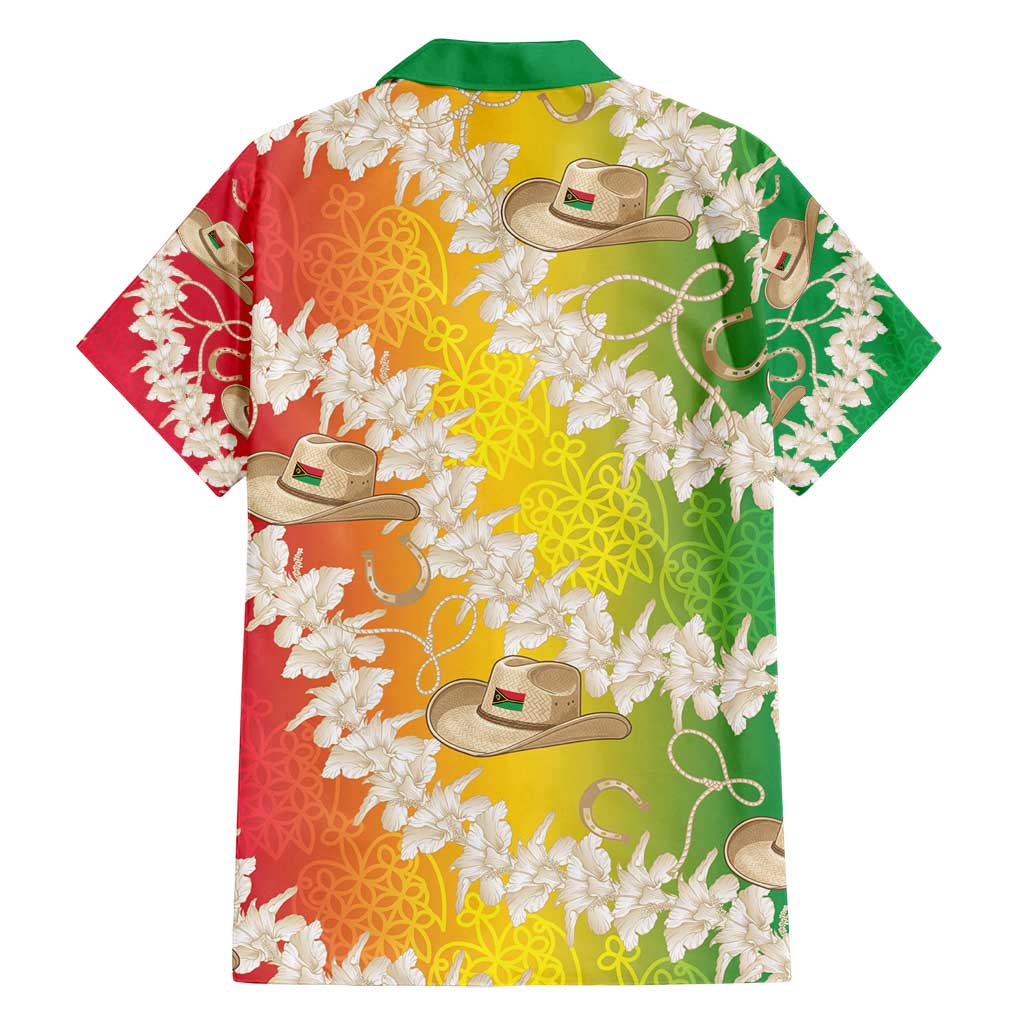 Vanuatu Cowboy Family Matching Off Shoulder Short Dress and Hawaiian Shirt Straw Hats Hibiscus With Sand Drawing LT14 - Polynesian Pride