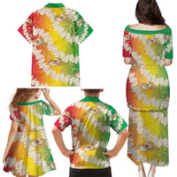 Vanuatu Cowboy Family Matching Puletasi and Hawaiian Shirt Straw Hats Hibiscus With Sand Drawing LT14 - Polynesian Pride