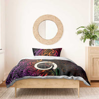 Vanuatu Boar Cowboy Bedding Set Tusk Gradient Polynesian Pattern - Polynesian Pride