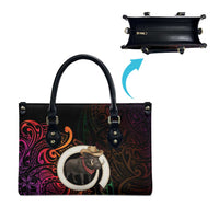 Vanuatu Boar Cowboy Leather Bag Tusk Gradient Polynesian Pattern - Polynesian Pride