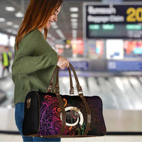 Vanuatu Boar Cowboy Travel Bag Tusk Gradient Polynesian Pattern - Polynesian Pride