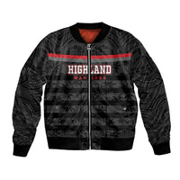 Fiji Naitasiri Rugby Custom Bomber Jacket Go Highland Warriors LT14 Unisex Black - Polynesian Pride
