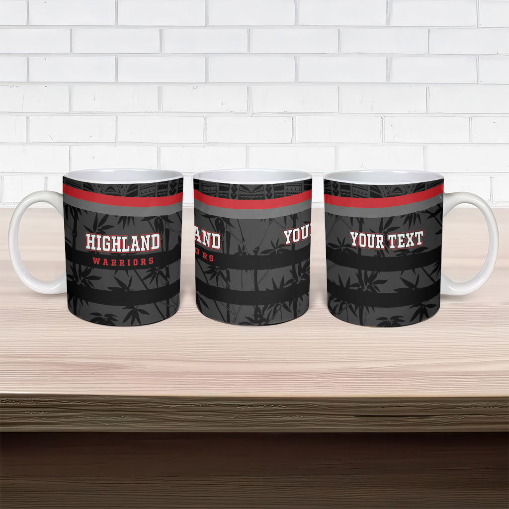 Fiji Naitasiri Rugby Custom Ceramic Mug Go Highland Warriors LT14 - Polynesian Pride